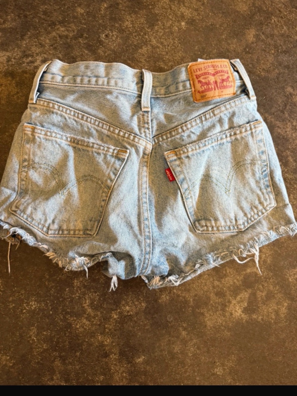 Levi's Light Blue High-Waist Cutoff Jean Shorts